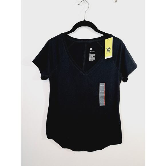 All In Motion New!! Women's Black V-neck Athletic Tee In Size XS - Picture 1 of 4